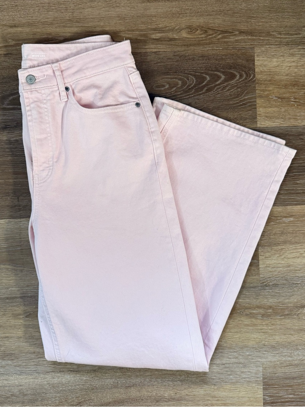 Old Navy Pink Wide Leg Jeans, sz 8